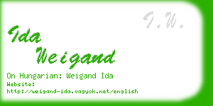 ida weigand business card